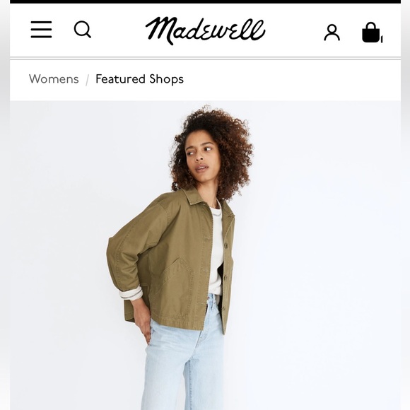 Madewell Baylow Cropped Chore Jacket, Size M - Picture 5 of 5
